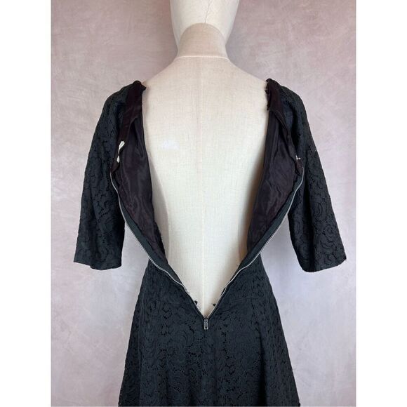 Vintage 1950s Black Lace Dress - Wounded - Picture 10 of 13